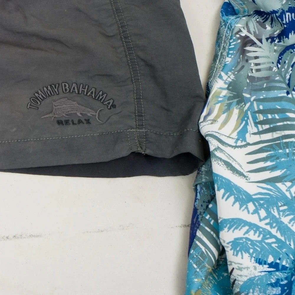 Lot of 2 Bugatchi Uomo Tommy Bahama Swim Trunks Men's XXL‎ 2XL Board Shorts